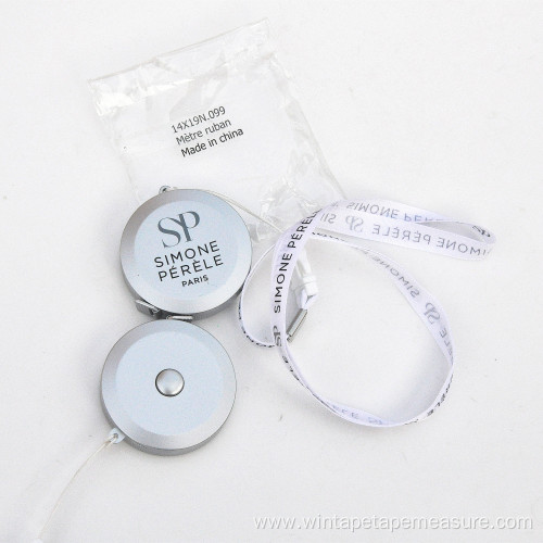 1.5M 60" Silver Keychain Measuring Tape
